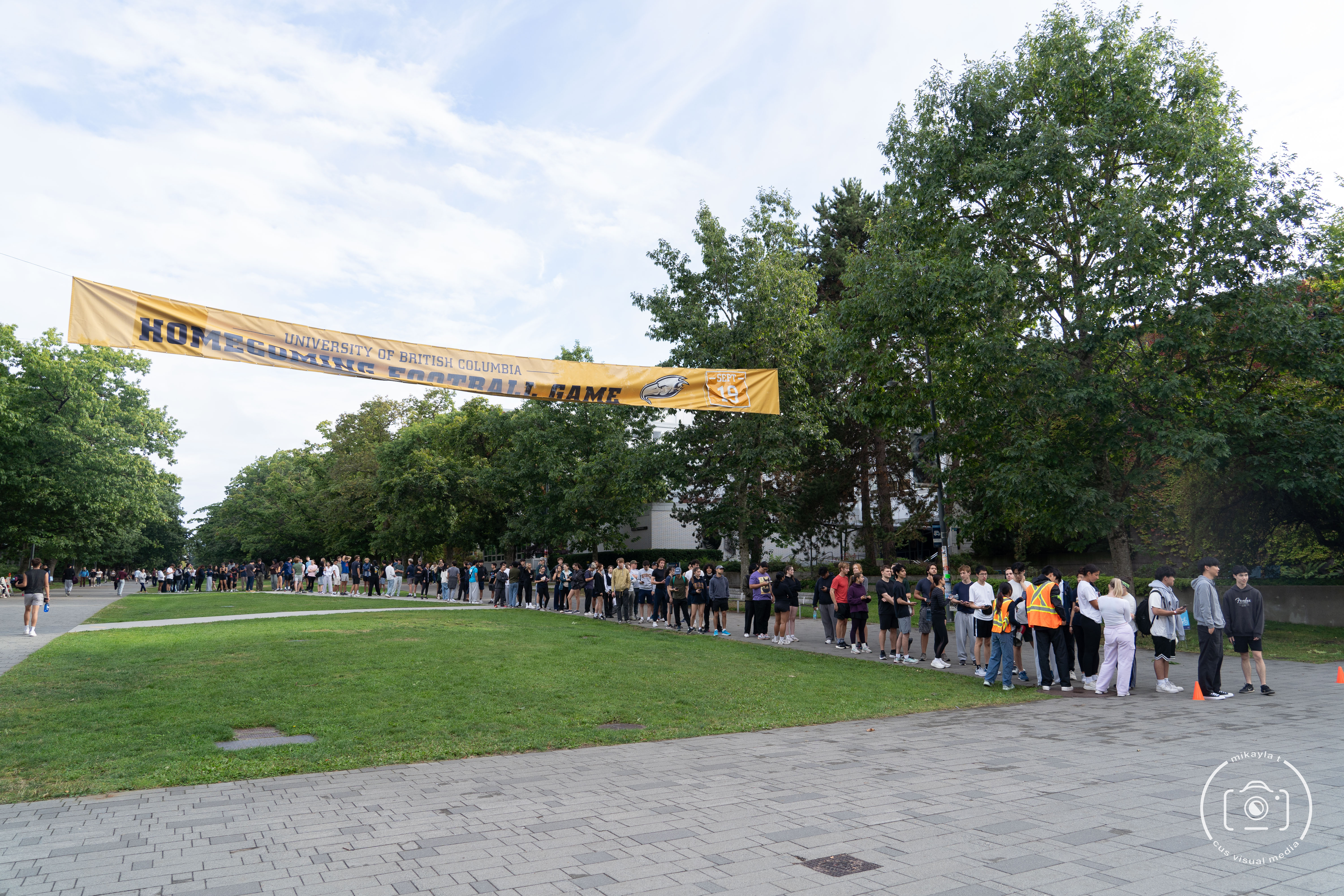 Line of people waiting