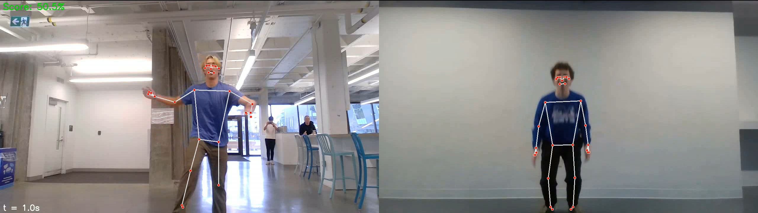 An example of a bad grade: Poses are quite different